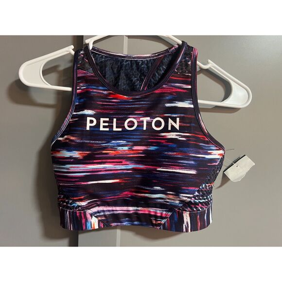 Peloton FA121 Melody High Neck Padded Sports Bra Keyhole Back Multicolor Small - Picture 1 of 5